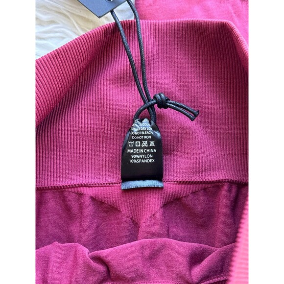 Civil Regime Blush Red Reaper Wash Kelly Seamless Leggings Size Medium - Picture 8 of 8